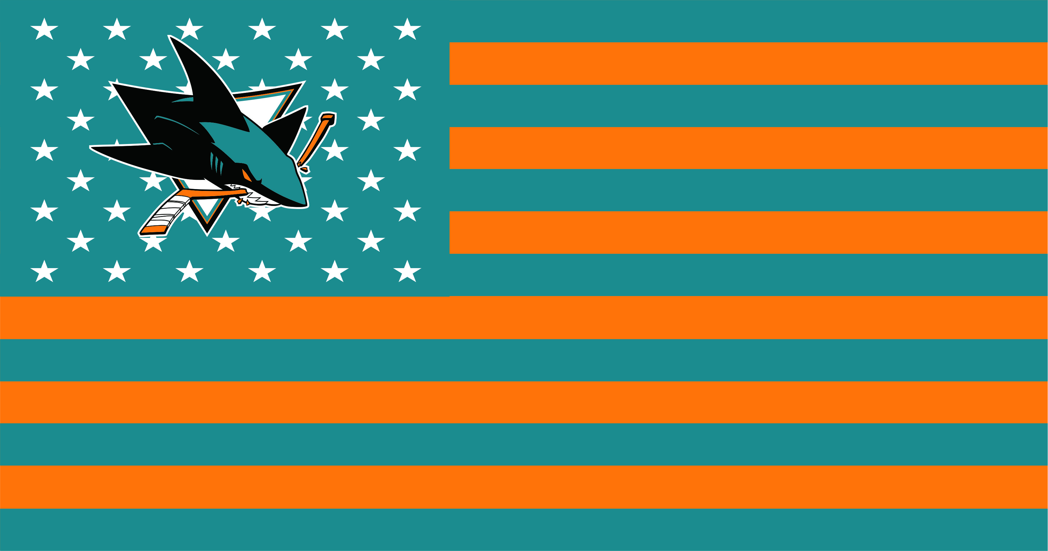 san jose sharks Flag001 logo iron on paper